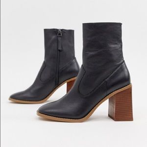 ASOS Evaline Leather Ankle Boots